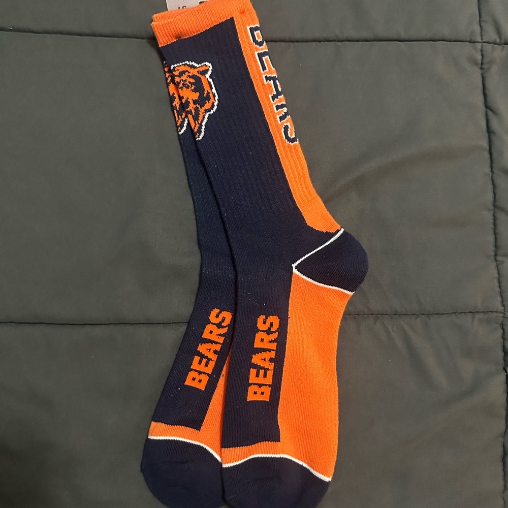 NFL Bears Navy and Orange Dress Socks